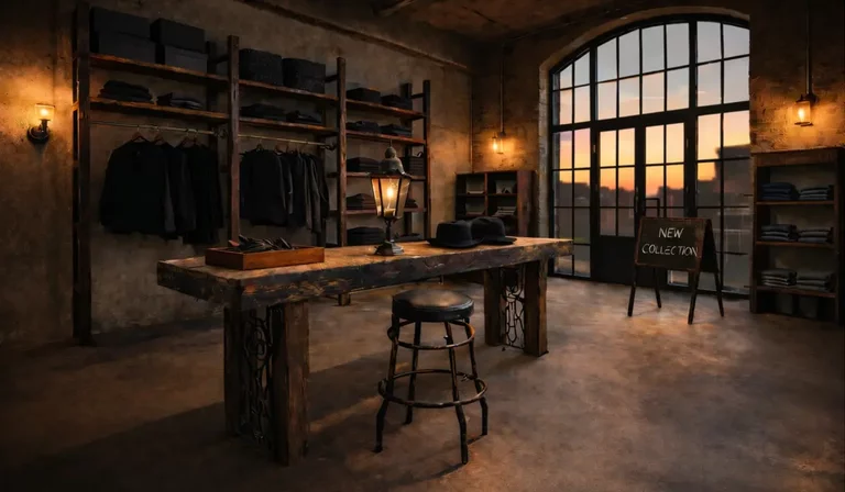 Steampunk und Industrial Ladeneinrichtung mit Vintage Möbeln – Rosty Soul Interior